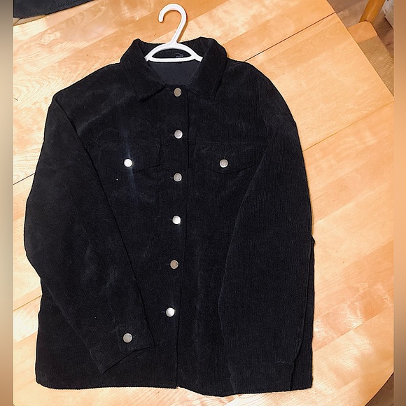 SHEIN Flap Pocket front Cord Coat - Picture 9 of 9